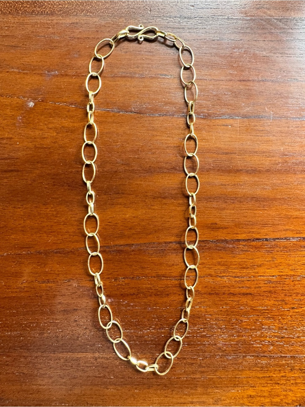 Gold tone Link Chain Necklace - Women Jewelry